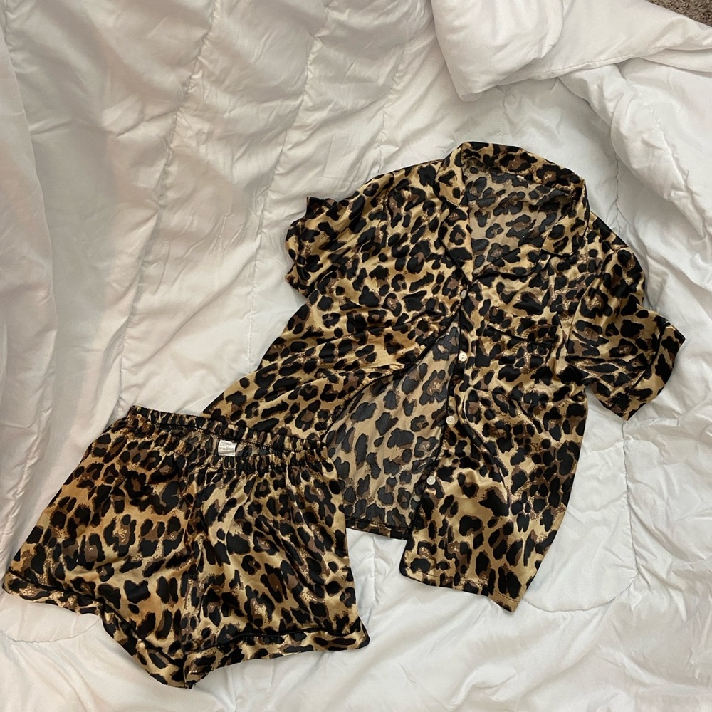 Leopard Print Pajama Set